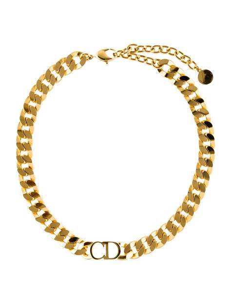 christian dior choker gold.